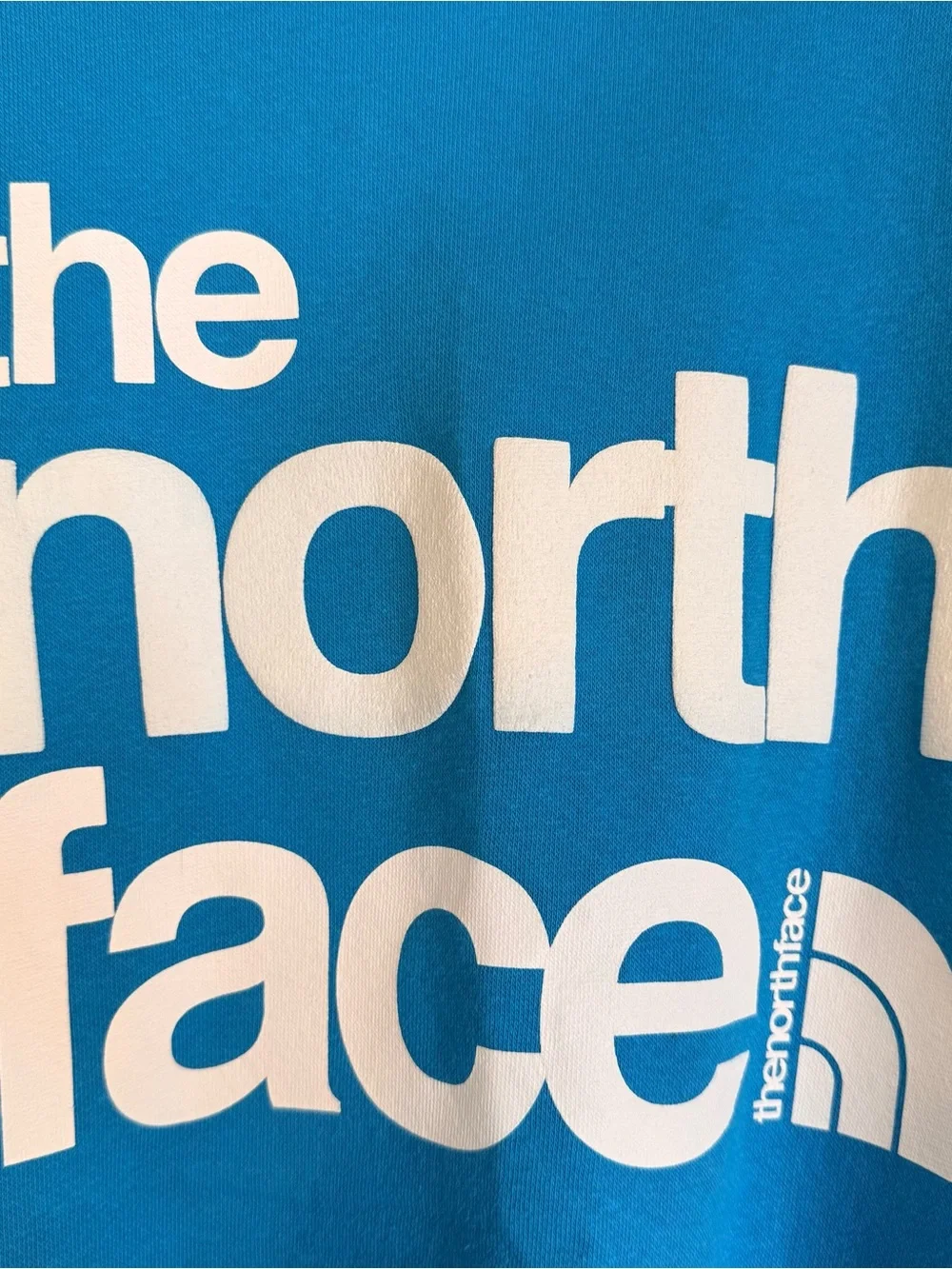 The North Face Coordinates Crew Sweatshirt  Mens Acoustic Blue Print Logo